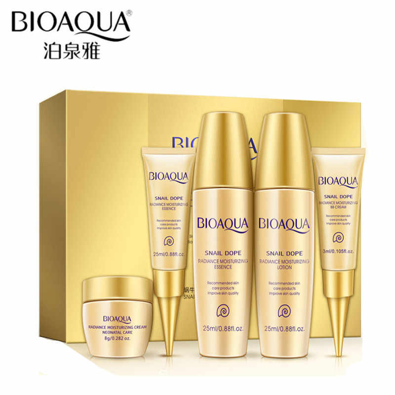 Kit 5 en 1 Baba de Caracol Bioaqua Premium edición para viaje
