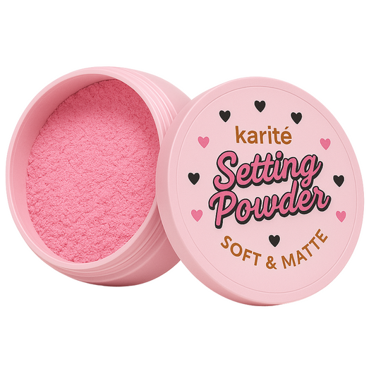 Polvo suelto rosa setting karite