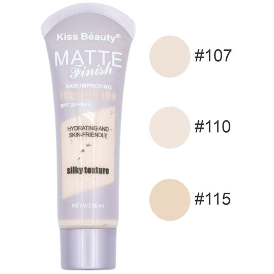 Base matte finish + protector solar 30spf kiss beauty