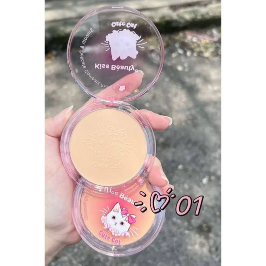 Polvo compacto cute cat kiss beauty