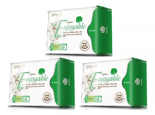 X3 Toallas Sanitarias Femeninas Anion Turmalina Hgw Dia