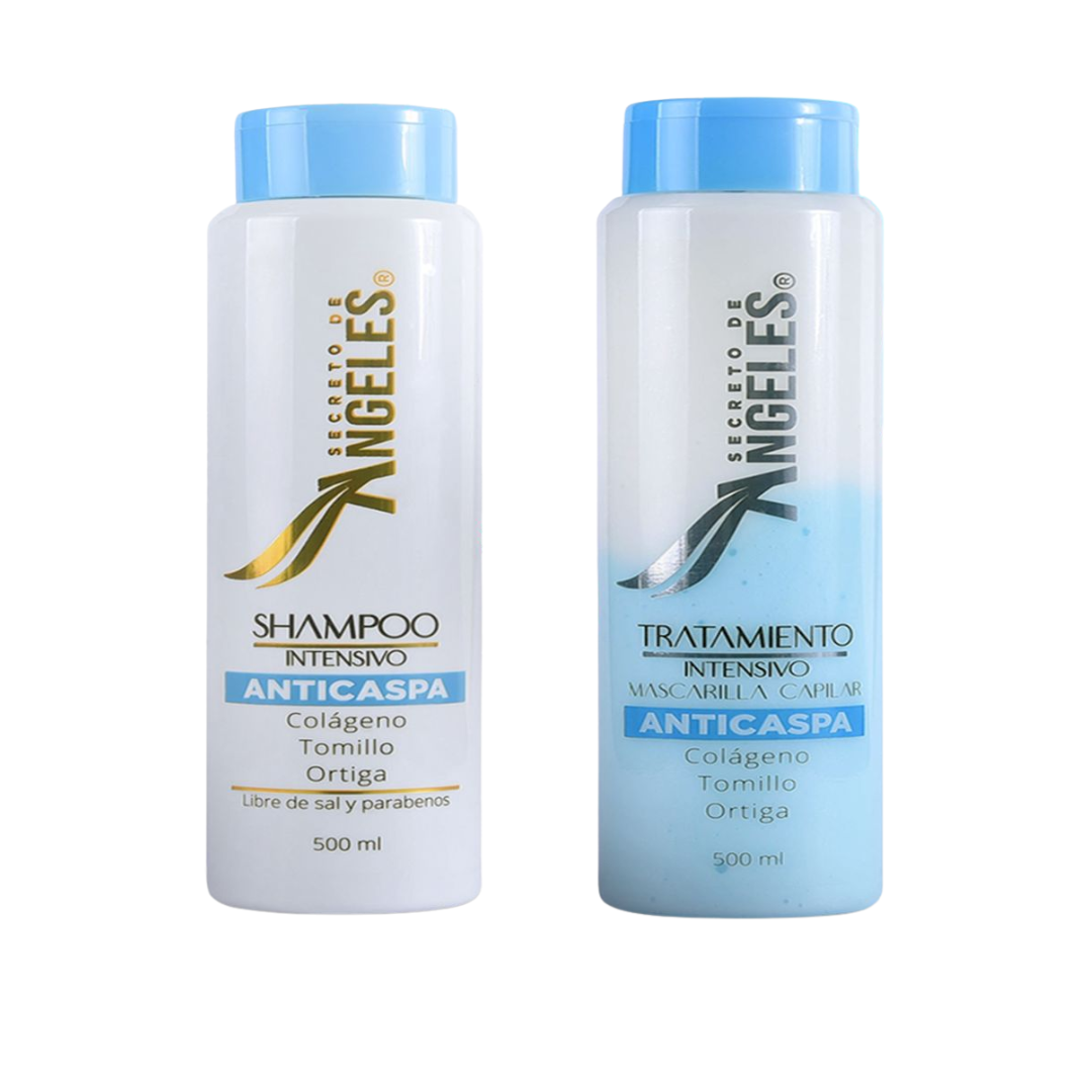 Combo Anti Caspa Set Shampoo y Tratamiento Secreto de Angeles