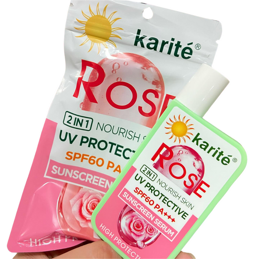 Protector solar 2 en 1 de rosas 60 spf karite
