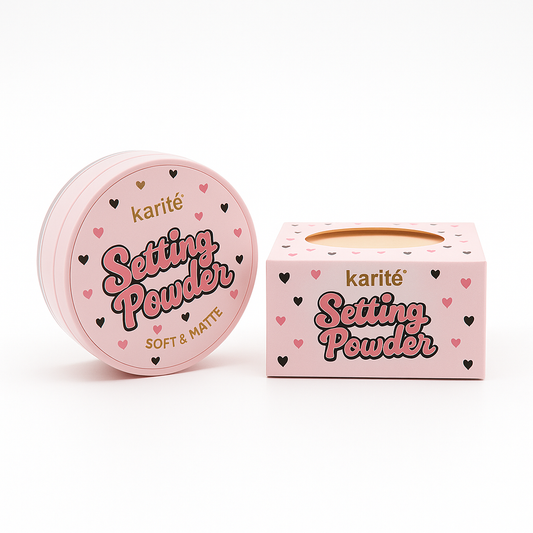 Polvo suelto rosa setting karite