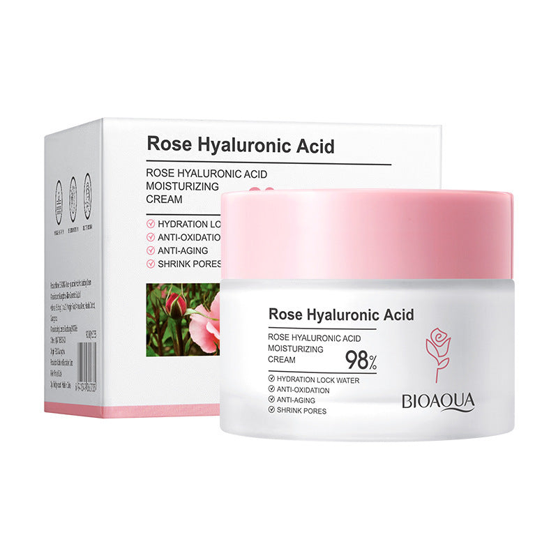 Crema Facial Rosas y Acido Hialuronico Bioaqua