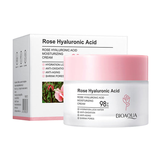 Crema Facial Rosas y Acido Hialuronico Bioaqua