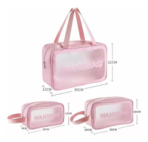 Trio de Cosmetiquera Washbag X 3 Und