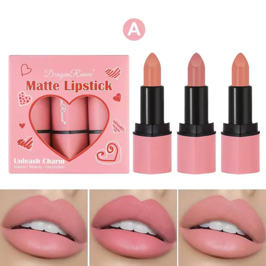 set de 3 labiales charm matte dragon ranee