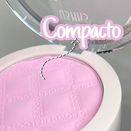 Polvo compacto + translucido rosa matte 18H Ushas