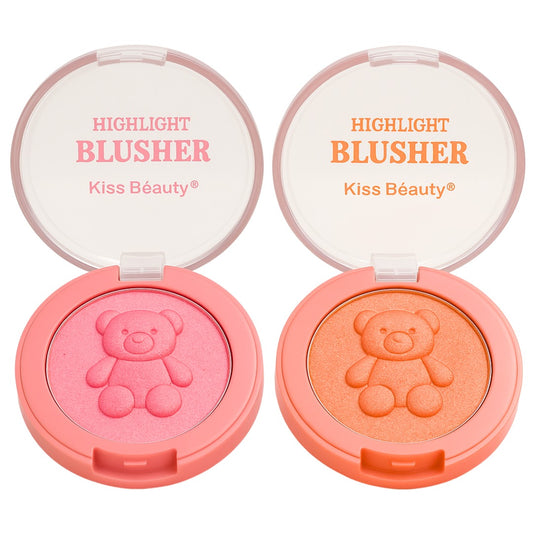 Rubor compacto satinado bear Kiss beauty