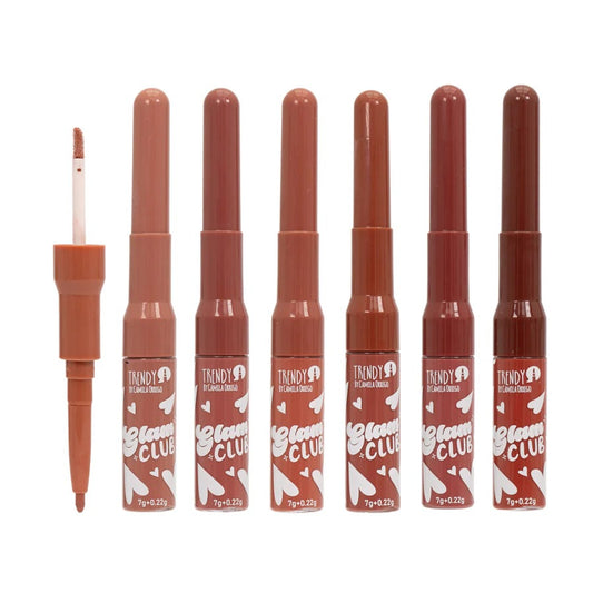 Labial y delineador Glam Club Trendy