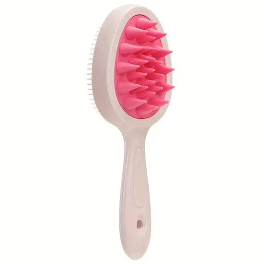 Cepillo masajeador para el cabello 2 en 1 de silicona