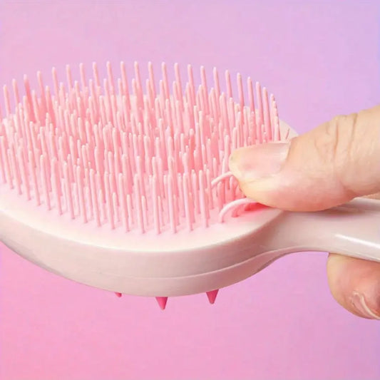 Cepillo masajeador para el cabello 2 en 1 de silicona