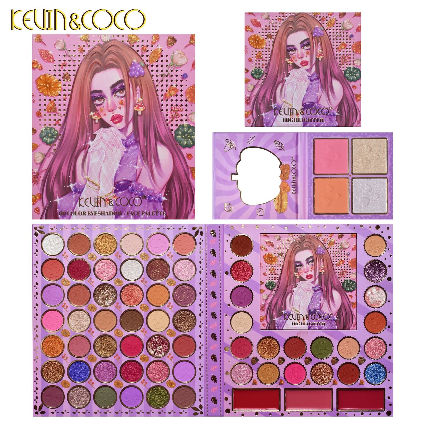 Paleta rose golden eyeshadow Kevin & Coco