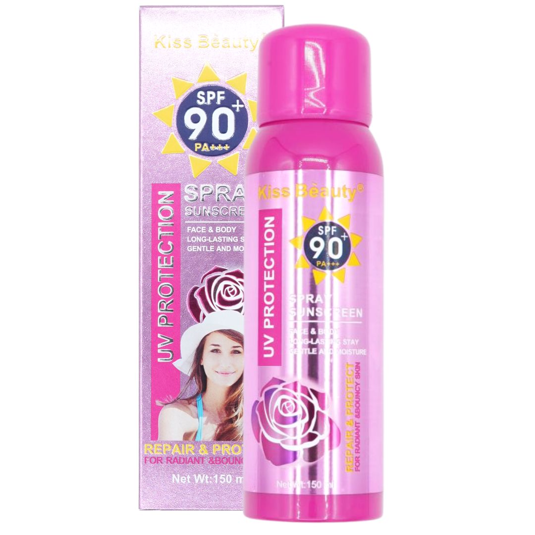 Protector solar spray de rosas 90spf kiss beauty