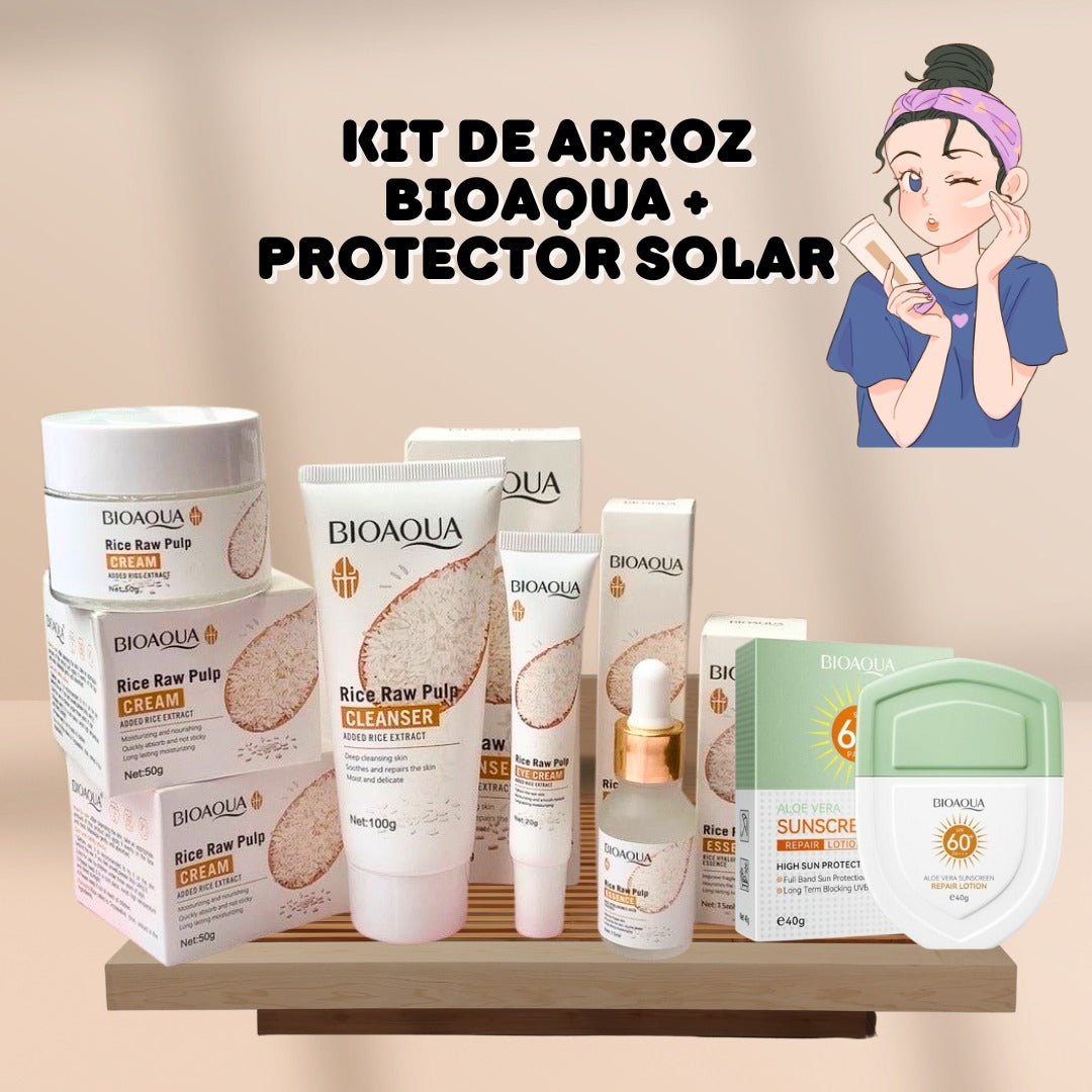 KIT DE ARROZ BIOAQUA + PROTECTOR SOLAR