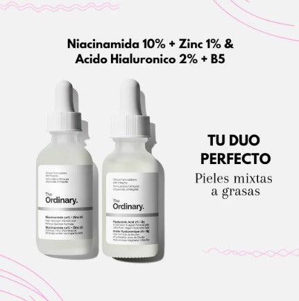 Serum Facial Acido Hialuronico + Serum Facial Niacinamida Ordinary